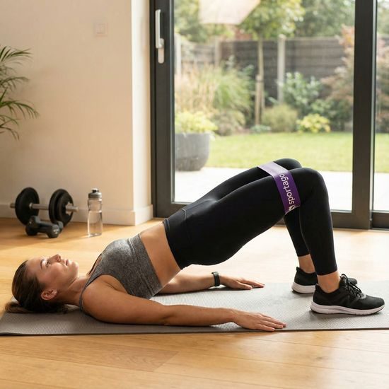 Gumový pás Sportago Stretch Medium Heavy, fialový