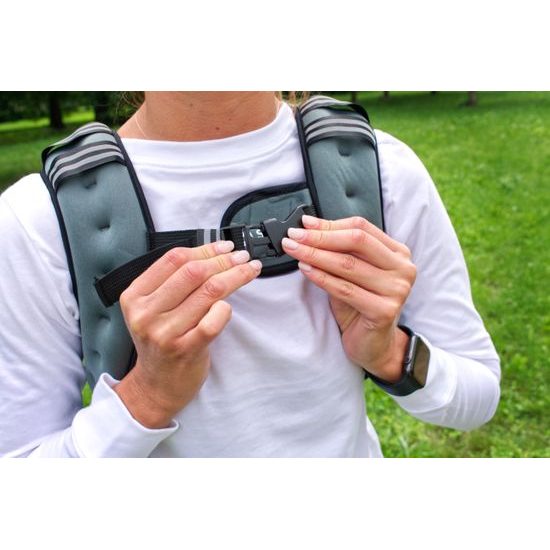 Zátěžová vesta na běh Sportago Brisk 5 kg, šedá