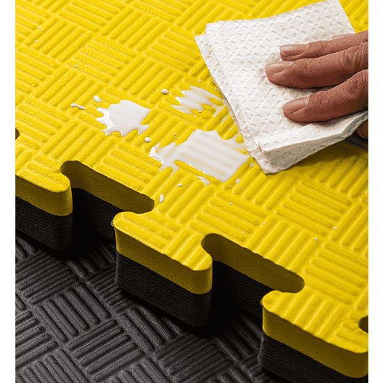 Sportago Tatami Taekwondo podložka 100x100cm čierno-žltá