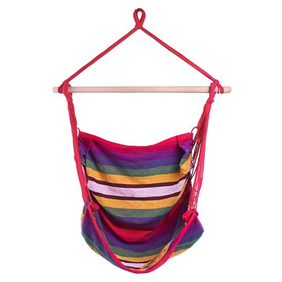 Sportage Playa závesné hojdacie kreslo, do 120 kg, farebné pruhy