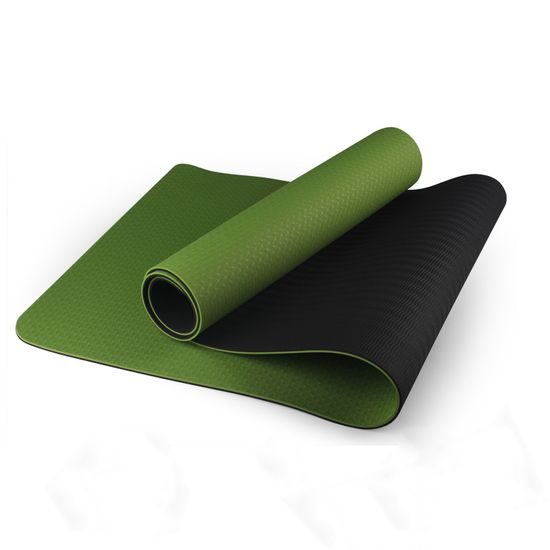 Zelená TPE podložka na jógu Sportago 183 × 61 cm