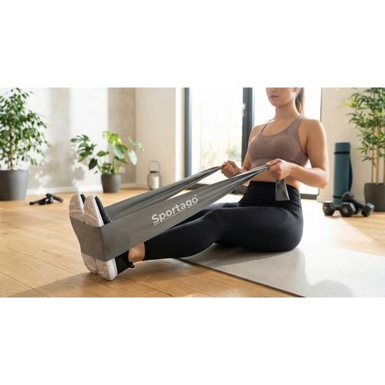 Gumový expander Sportago Band Heavy 120 cm, sivý