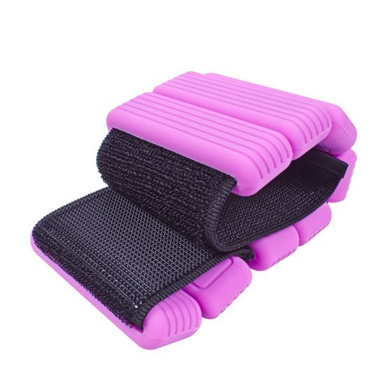 Sportago Fity Groove silikonové závaží na kotníky 2x0,5 kg, fialové