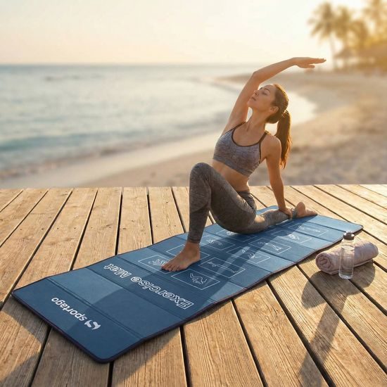 Sportago Tide skládací karimatka 180x60x0,7 cm