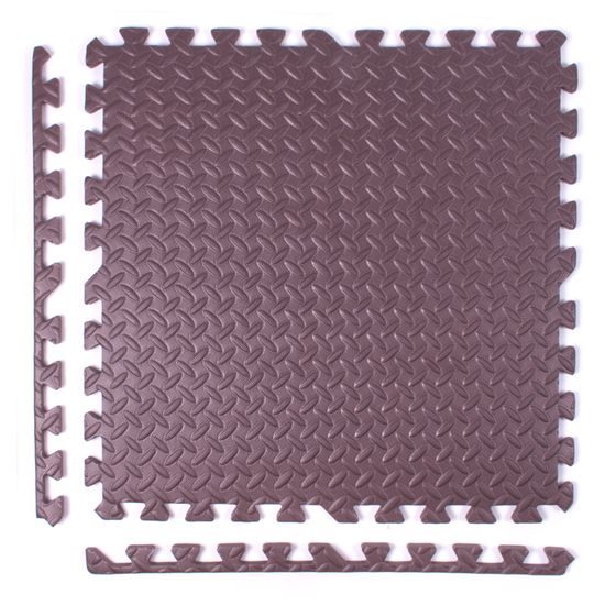 Puzzle podložka Sportago Easy-Lock 60x60x1,2 cm, 4 ks, kávová