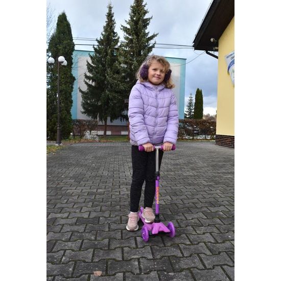 Trojkolka Scudoo Kido Pro so svietiacimi kolieskami - fialová