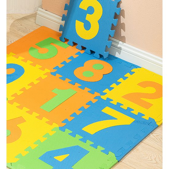 Puzzle podložka Sportago Easy-Lock 30x30x1 cm, 10 ks, čísla