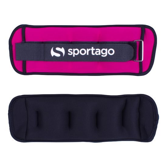 Sportago neoprénová záťaž na zápästie/členok 2 x 1,5 kg - ružová