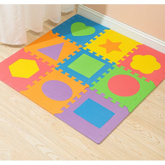 Puzzle podložka Sportago Easy-Lock 30x30x1 cm, 9 ks, obrazce