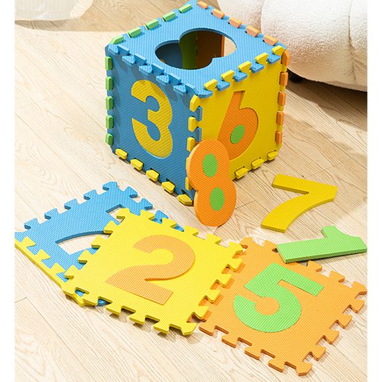 Puzzle podložka Sportago Easy-Lock 30x30x1 cm, 10 ks, čísla