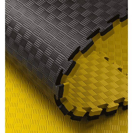 Sportago Tatami Taekwondo podložka 100x100cm čierno-žltá