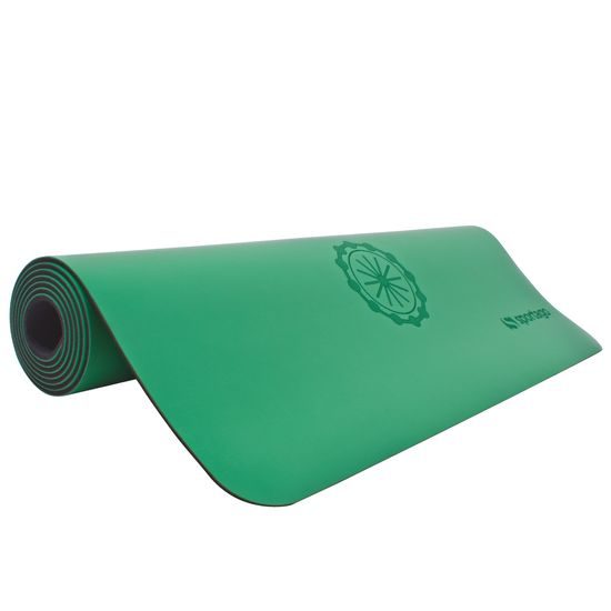 Gumová jóga podložka Sportago Indira 183x66x0,3cm - zelená