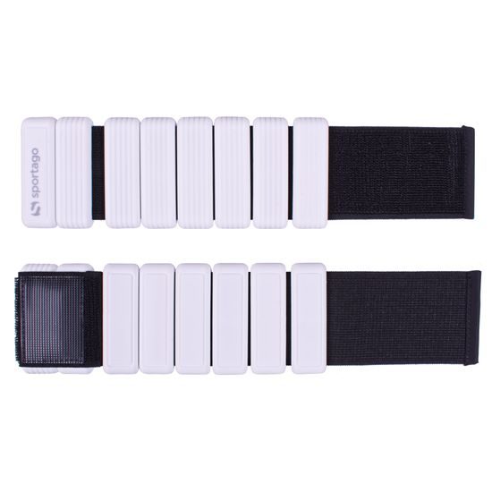 Sportago Fity Groove silikónové závažie na členky 2x0,5 kg, biele