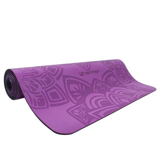 Gumová jóga podložka Sportago Šánti 183x66x0,3cm - fialová