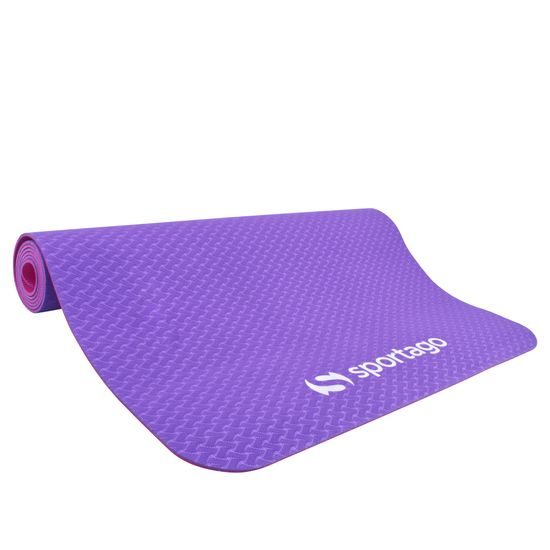 Podložka na cvičenie Sportago TPE Yoga dvouvrstvá 173x61x0,4 cm, fialová