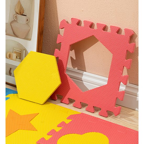 Puzzle podložka Sportago Easy-Lock 30x30x1 cm, 9 ks, obrazce