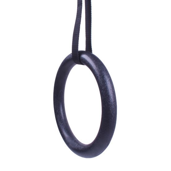 Závesné ABS gymnastické kruhy Sportago, černé