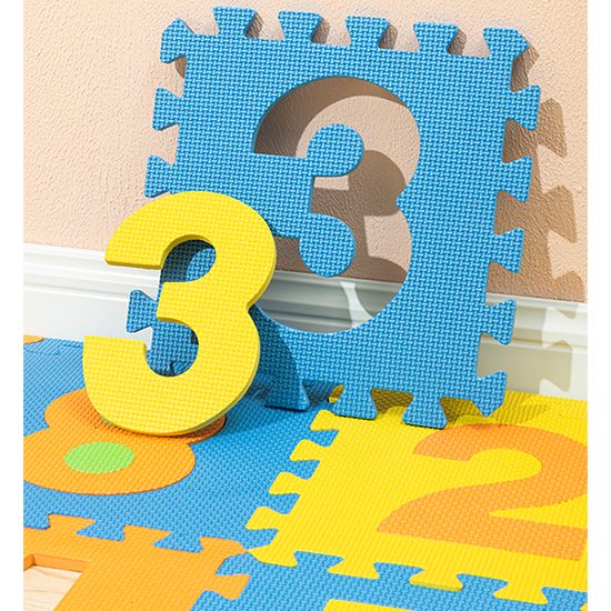 Puzzle podložka Sportago Easy-Lock 30x30x1 cm, 10 ks, čísla