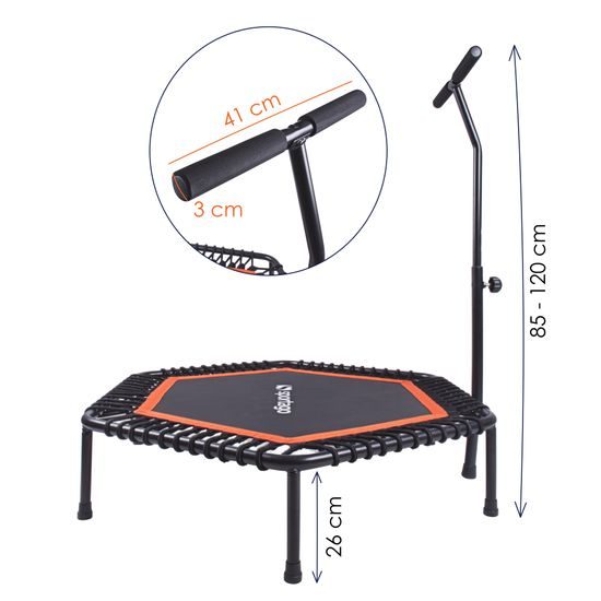 Sportago Whee jumping trampolína 117 cm, oranžová