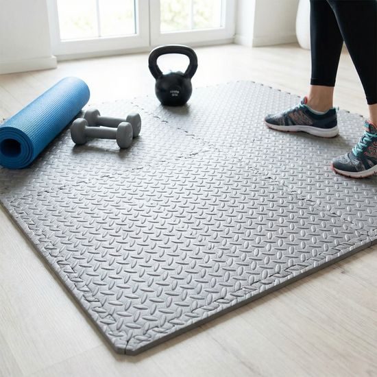 Puzzle podložka Sportago Easy-Lock 60x60x1,2 cm, 4 ks, sivá