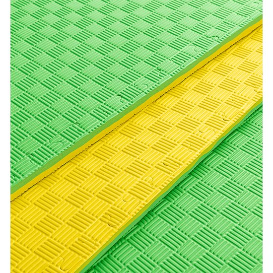 Sportago Tatami Taekwondo podložka 100x100cm žlutá-zelená