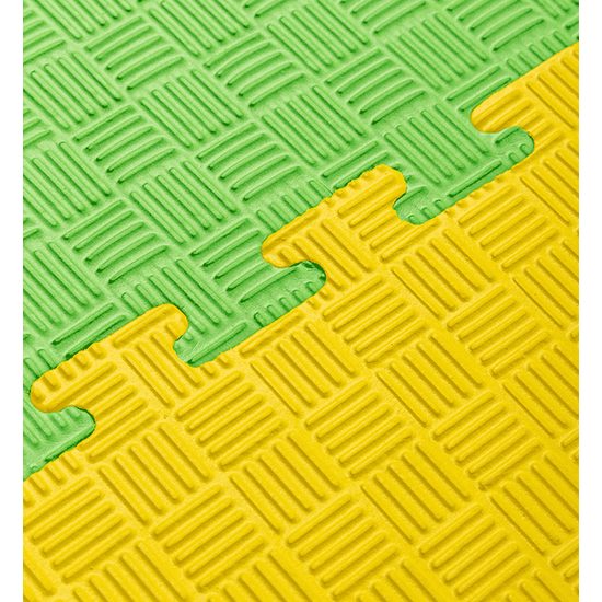 Sportago Tatami Taekwondo podložka 100x100cm žlutá-zelená