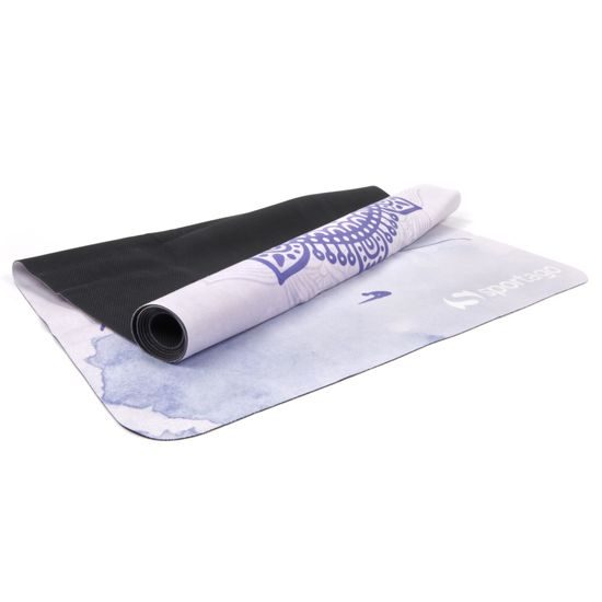 Prémiová semišová podložka na jogu Sportago 185x68x0,15 cm - Levanduľový zen