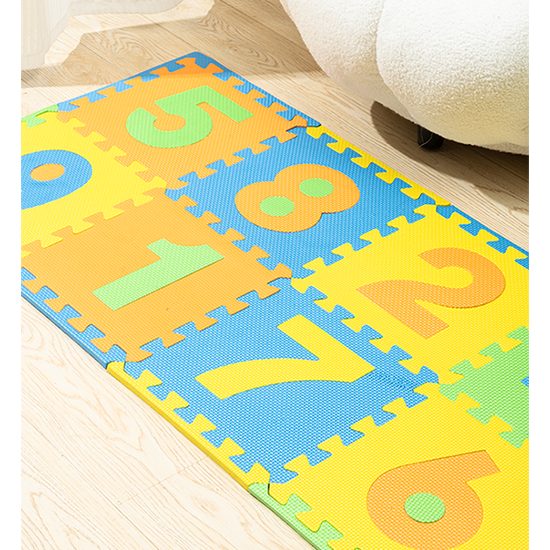 Puzzle podložka Sportago Easy-Lock 30x30x1 cm, 10 ks, čísla