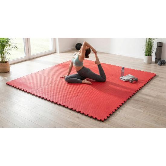 Puzzle podložka Sportago Easy-Lock 60x60x1,2 cm, 4 ks, červená