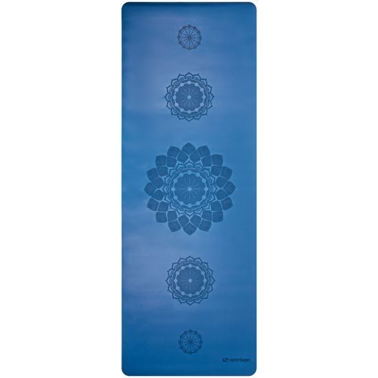 Gumová jóga podložka Sportago Indira 183x66 cm - tmavě modrá