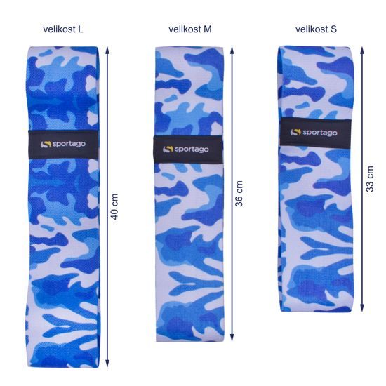 Látková odporová guma Sportago, M - odpor do 72,5 Kg