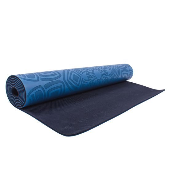 Gumová jóga podložka Sportago Šánti 183x66 cm - tmavě modrá