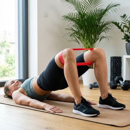 Gumový pás Sportago Flex Light 30 cm, červený