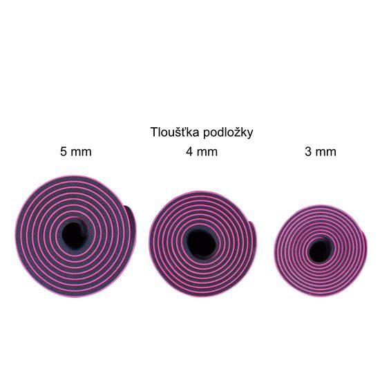 Gumová jóga podložka Sportago Indira 183x66 cm - šedá