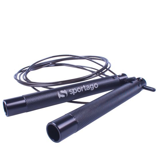 Švihadlo Sportago Easy Jump - čierne