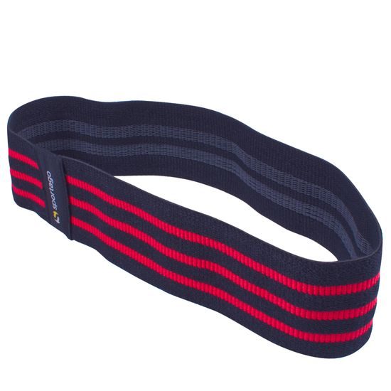 Textilní odporová guma Sportago - černo-červená, L - odpor do 90 kg