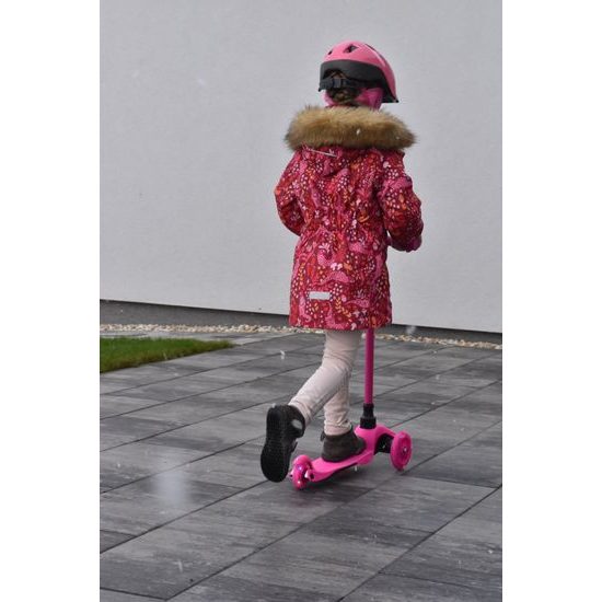 Trojkolka Scudoo Kido Pro so svietiacimi kolieskami - ružová