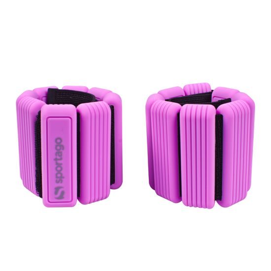 Sportago Fity Groove silikonové závaží na kotníky 2x0,5 kg, fialové
