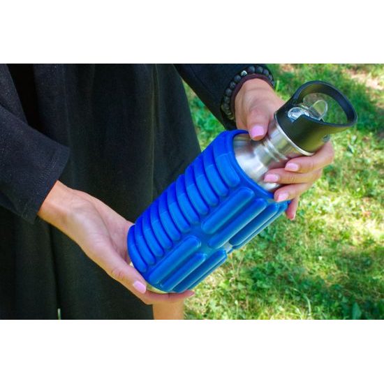 Masážna outdoorová fľaša Sportago Garrafa- modrá