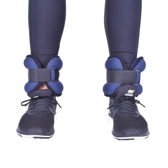 Sportago neoprénová záťaž na zápästie/členok 2 x 0,5 kg - modrá