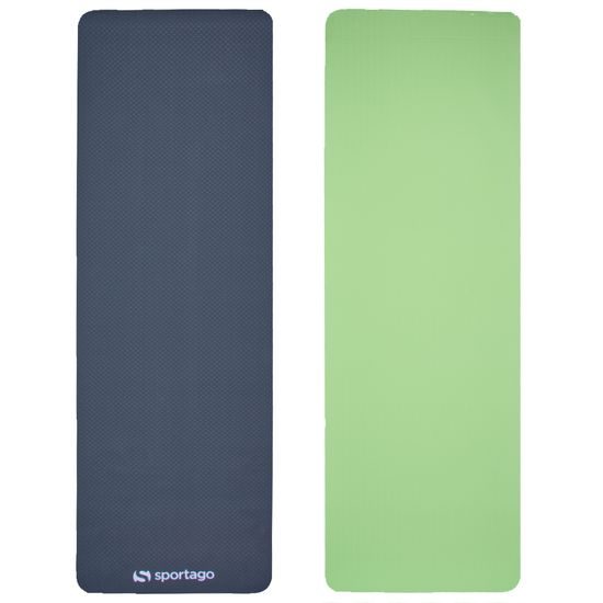 Podložka na cvičení Sportago TPE Yoga dvouvrstvá 173x61x0,6 cm Zelená
