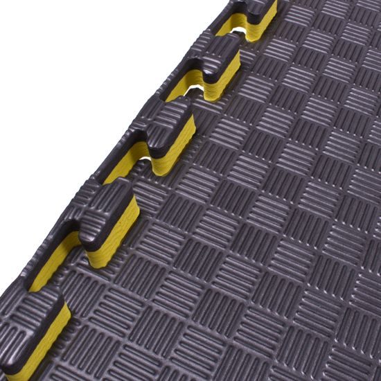 Sportago Tatami Taekwondo podložka 100x100cm čierno-žltá