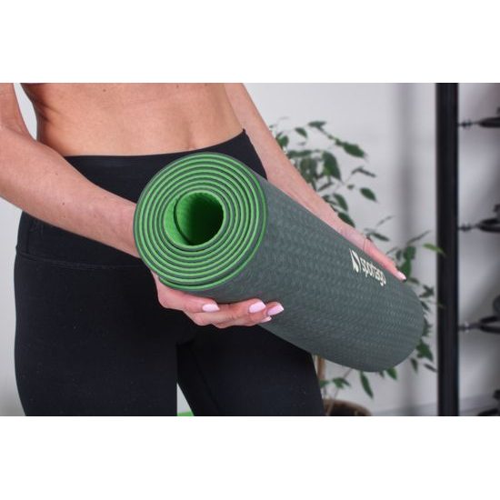 Podložka na cvičenie Sportago TPE Yoga dvojvrstvová 173x61x0,4 cm, sivá