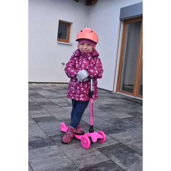 Trojkolka Scudoo Kido Pro so svietiacimi kolieskami - ružová