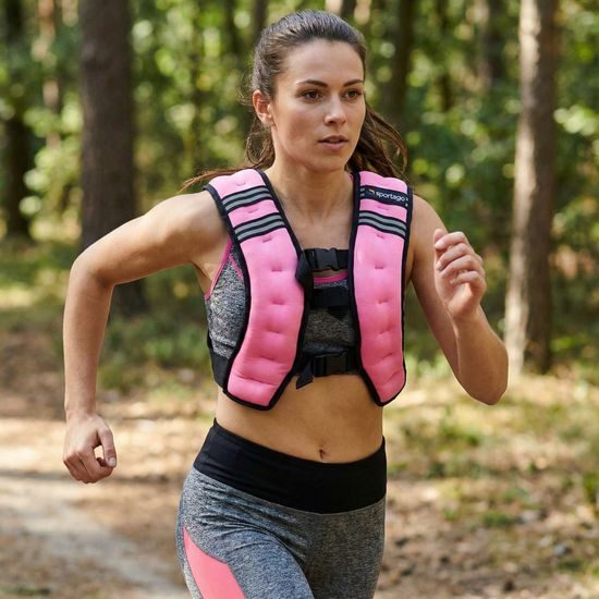 Zátěžová vesta na běh Sportago Brisk 5 kg, růžová