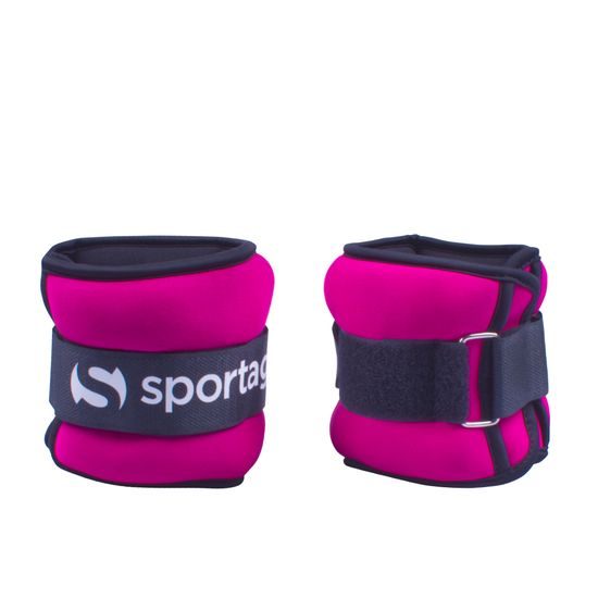 Sportago neoprénová záťaž na zápästie/členok 2 x 1,5 kg - ružová