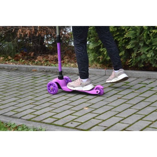 Trojkolka Scudoo Kido Pro so svietiacimi kolieskami - fialová