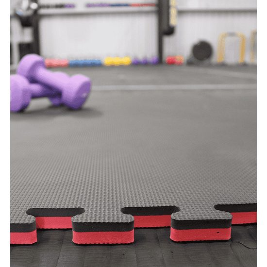 Sportago Tatami Taekwondo podložka 100x100cm čierno-červená