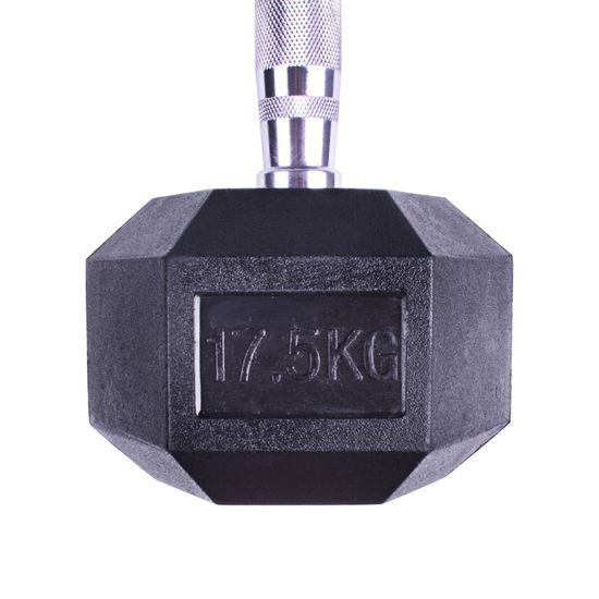 Profi šestihranná pogumovaná činka Sportago Hexagon 10 kg