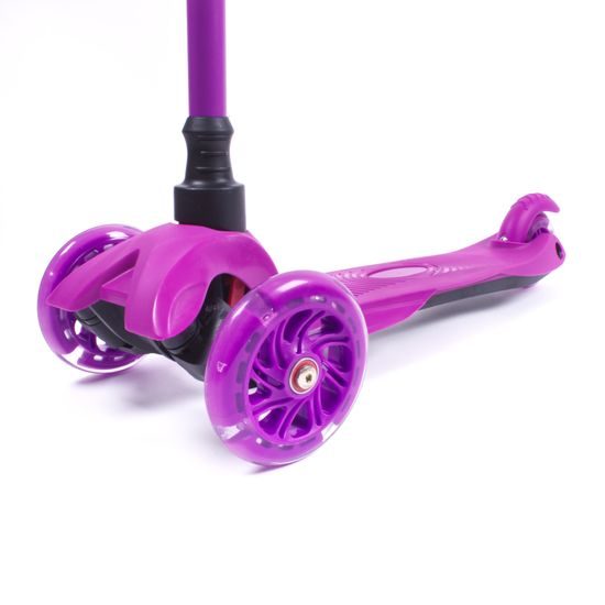 Trojkolka Scudoo Kido Pro so svietiacimi kolieskami - fialová